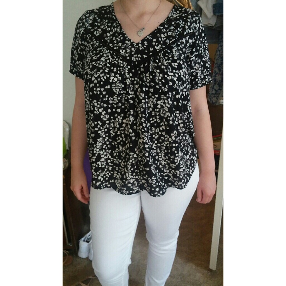 Black Floral Top